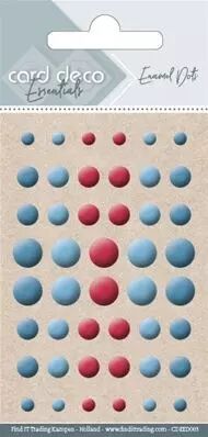 Enamel Dots - bleu rouge - Mat