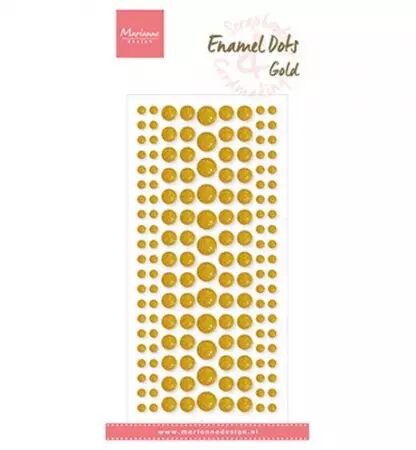 Enamel Dots - Glitter gold