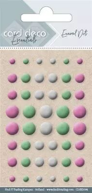 Enamel Dots - gris vert rose - Mat