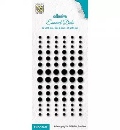 Enamel dots brillants adhésifs - Noir