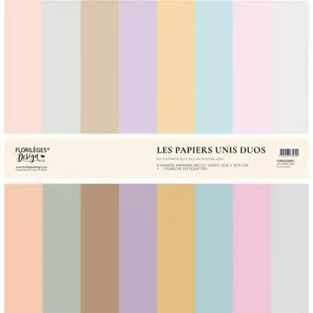 Kit papier Unis - A petits pas - Duos Pastel