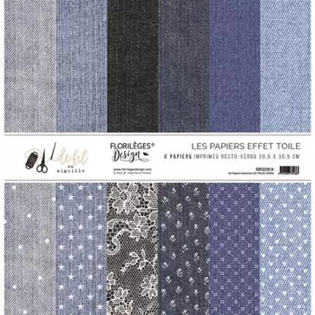 Kit papiers - De fil en aiguille - Les toiles denim