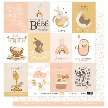 Kit papiers imprimés - A Petits Pas - Girl