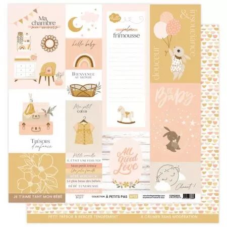 Kit papiers imprimés - A Petits Pas - Girl