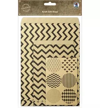 Kraft paper bag - chevrons