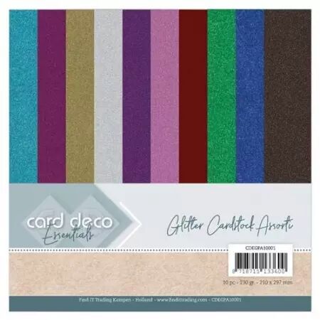 Lot de Glitter cardstock - A4