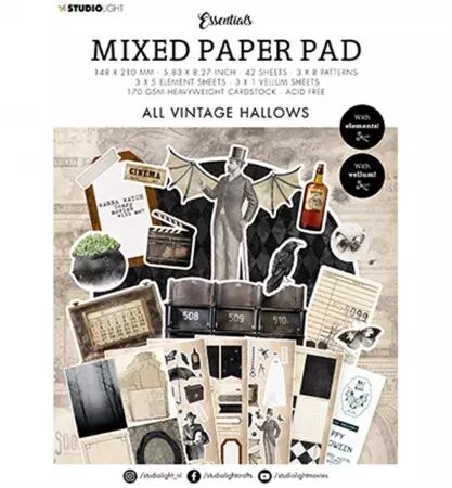 Mixed Paper Pad - All Vintage Hallows