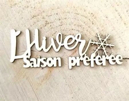 Mot en carton - L\'hiver Saison préférée