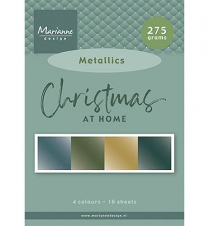 Pad de papiers A5 - Christmas at Home - Metallics