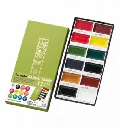 Palette aquarelle - Gansai Tambi - 12 couleurs - set 1