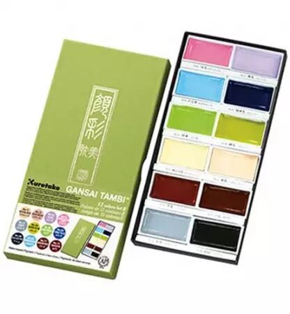 Palette aquarelle - Gansai Tambi - Set 12 couleurs