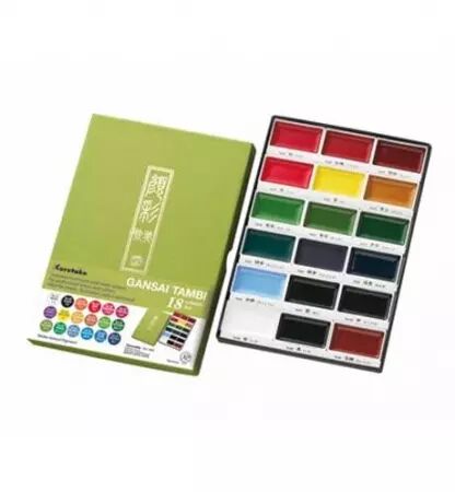 Palette aquarelle - Gansai Tambi - Set 18 couleurs