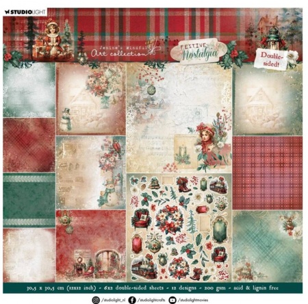 Paper Pad - 30 x 30 cm - Festive Nostalgia -