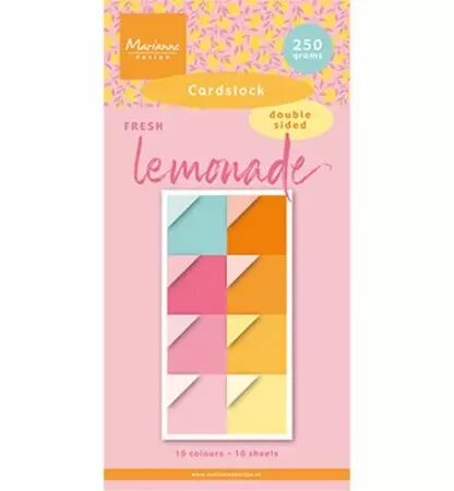 Paper Pad - Cardstock 15x30 cm - Fresh lemonade