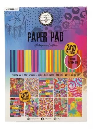 Paper pad - Designs and patterns Essentials Collection nr.211 - A4