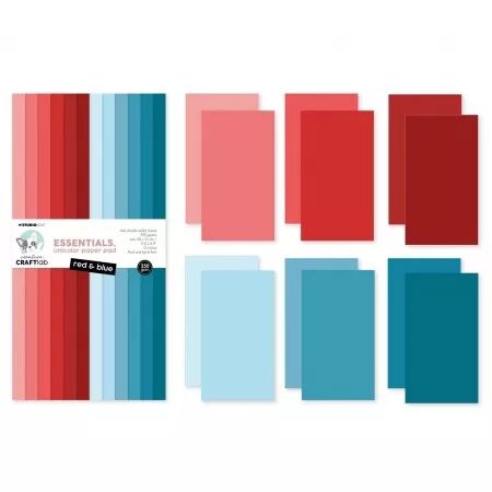 Paper pad - Red & blue