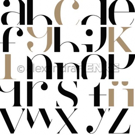 Papier - A round affair - Small alphabet black gold