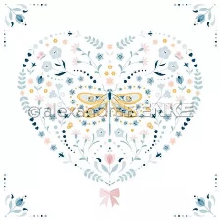 Papier - Folk Art - Butterfly in a Heart