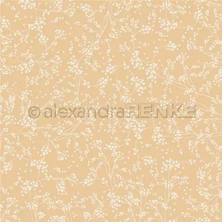 Papier - Merveilleux Noël - Variété de branches de baies sur beige