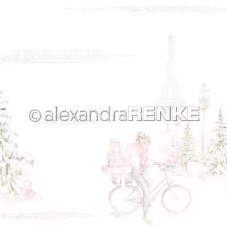 Papier - Parisian Christmas - Bike in Snow