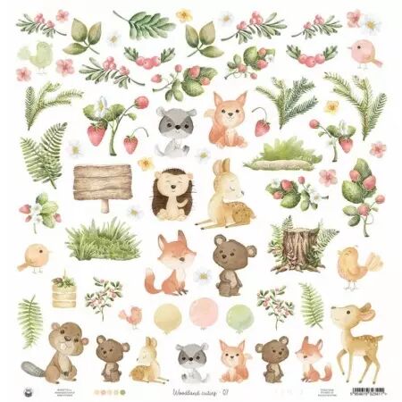 Papier - Woodland cuties - 07 - Motifs à découper