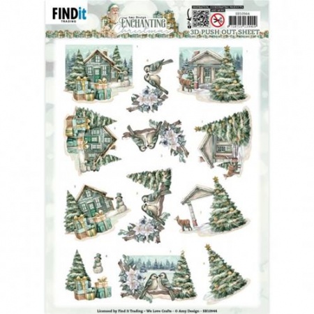 Papier 3D Push out - Enchanting Christmas