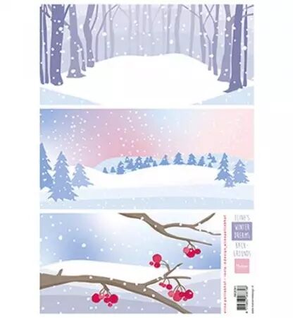 Papier à découper - Eline\'s Winter Dreams backgrounds