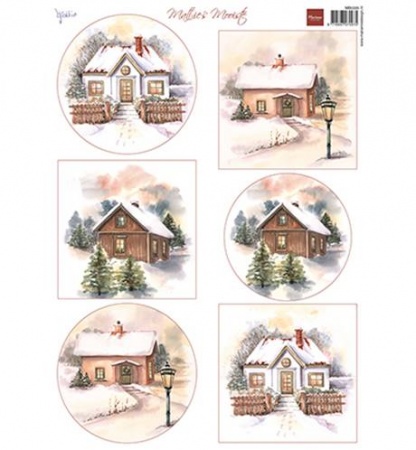 Papier à découper - Mattie\'s Mooiste - Winter cottages