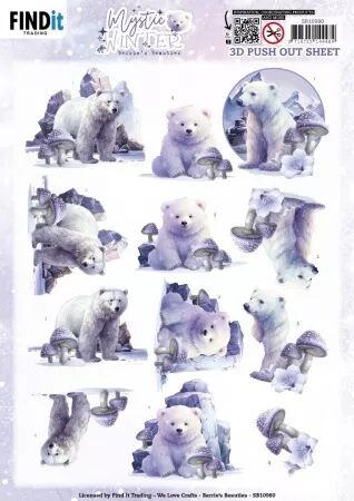 Papier à découper - Mystic Winter - Mystic Polar Bears