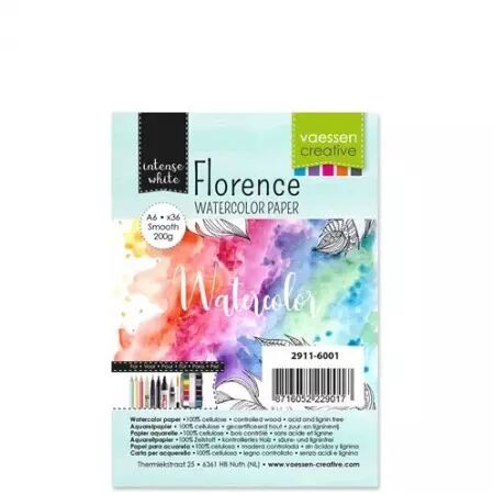 Papier Aquarelle A6 Lisse  - 200g - Blanc - 36 feuilles