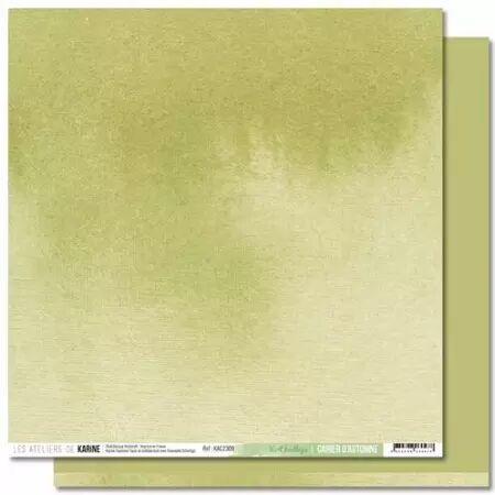 Papier Back to Basics - Cahier d\'automne - Vert feuillage