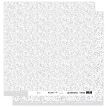 Papier fleurettes - A petits pas - 08 - Gris doux