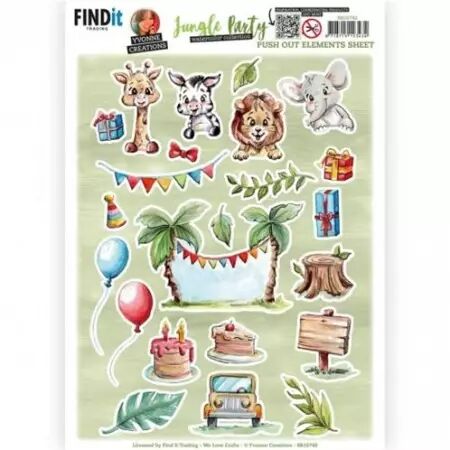 Papier prédécoupé - Jungle Party - Small elements B