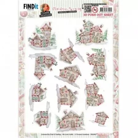 Papier Push Out 3D - Christmas Scenery - House