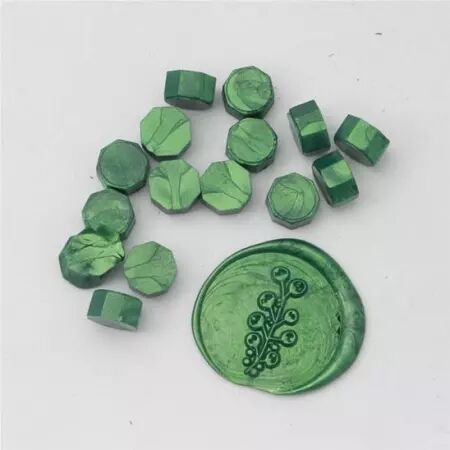 Pastilles de cire - Vert bouteille nacré