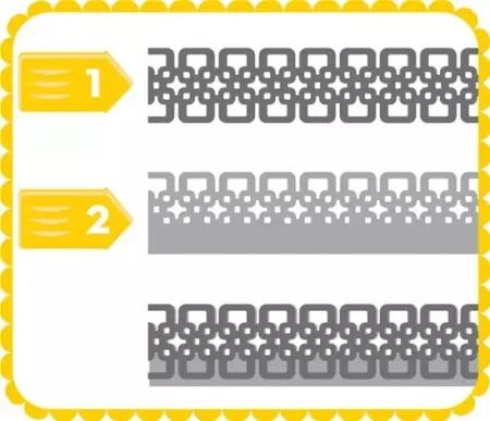 Perfo de bordure- Large 2 in 1 -Ek - Interlocking squares