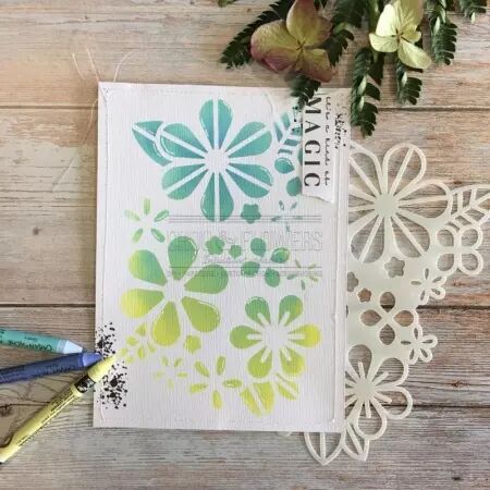 Pochoir A5 - Journal Chromatique - Floral