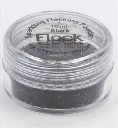 Poudre Flock paillettes - 10 ml - Noir