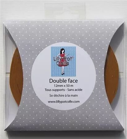 Rouleau double face 12 mm x 50 m -Lilly Pot\'Colle