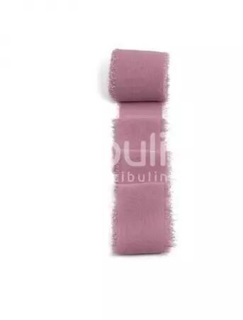 Ruban mousseline de soie - Bois de rose