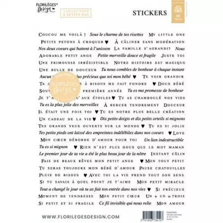 Stickers - A Petits Pas - Phrases - Blanc