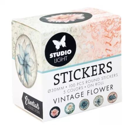 Stickers on Roll - Vintage Flower