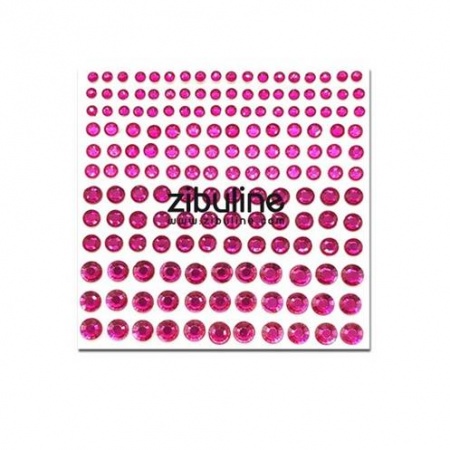 Strass autocollants - Fuschia