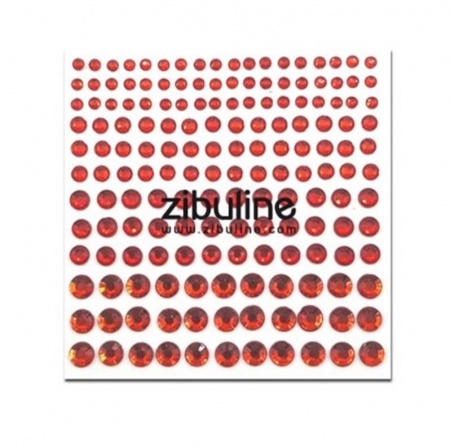 Strass autocollants - Rouge