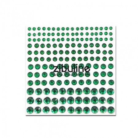 Strass autocollants - Vert Sapin