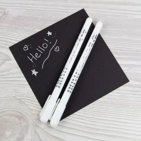 Stylo gel blanc- Nuvo