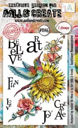 Tampon - A6 - #1146 - Sunflower Hummingbird