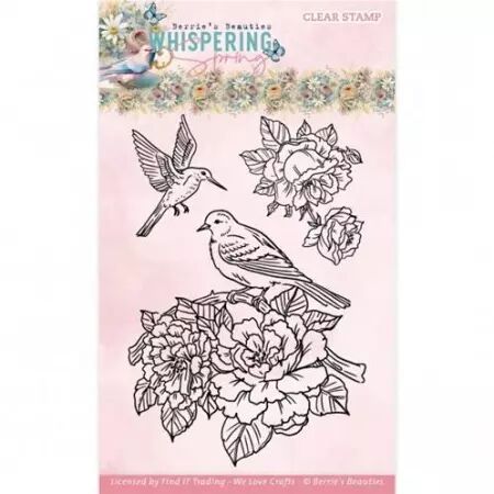 Tampon - Whispering Spring - oiseaux, fleurs