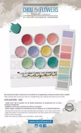 Tampon clear - Journal Chromatique - Fond rond palette