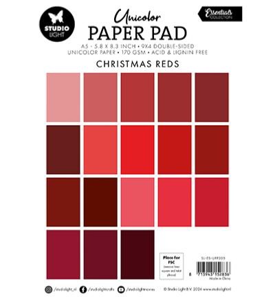 Unicolor Paper pad - 15x20 - Christmas reds